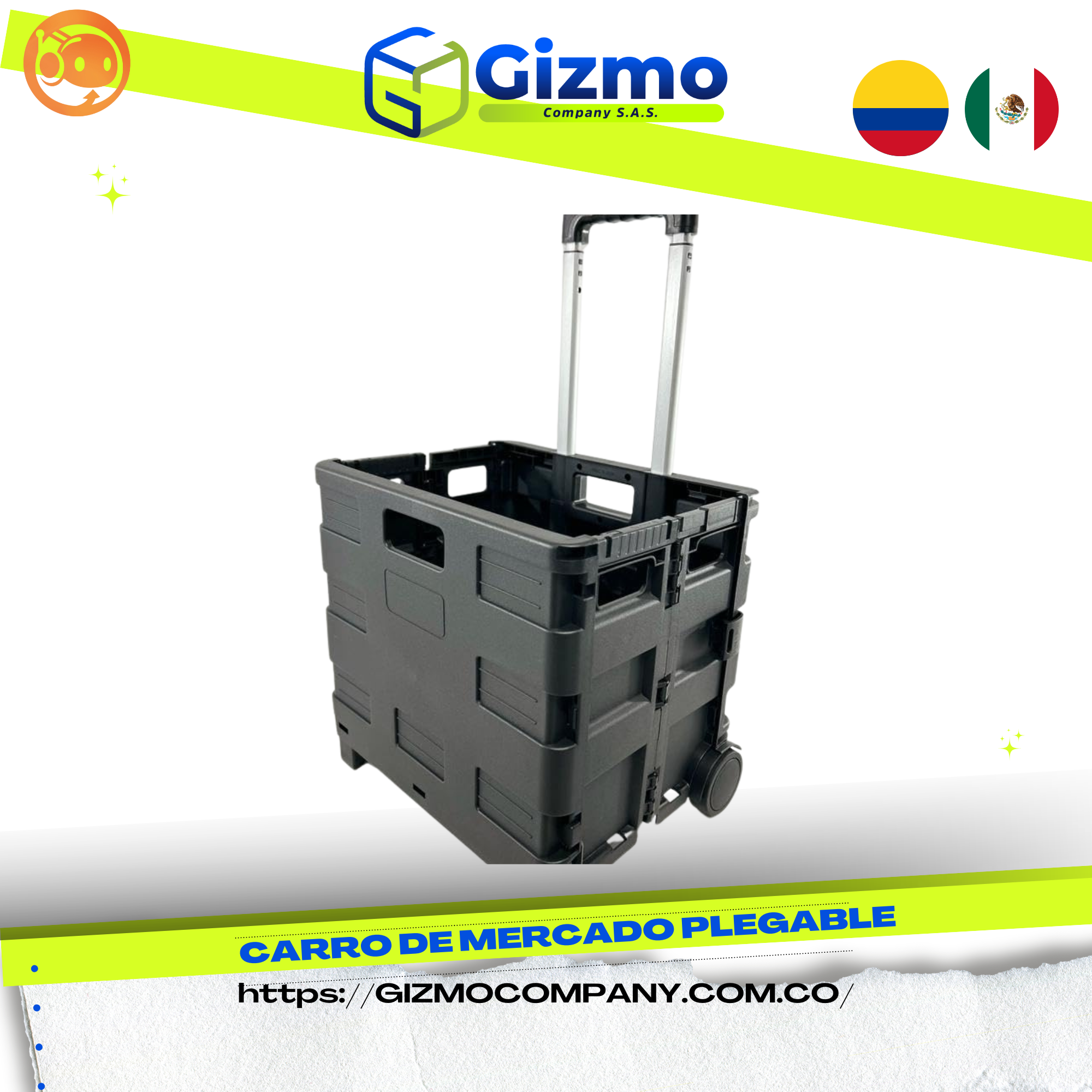 Carro de Mercado Plegable